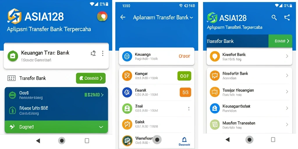 Antarmuka aplikasi ASIA128 yang sederhana dan fungsional untuk Transfer Bank.
