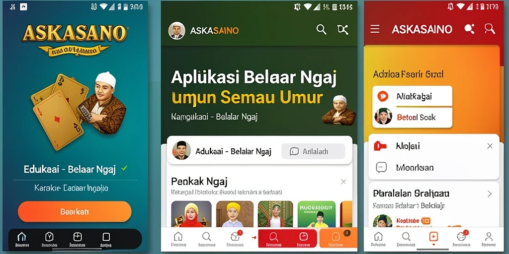 Tampilan intuitif dan fitur belajar mengaji interaktif.