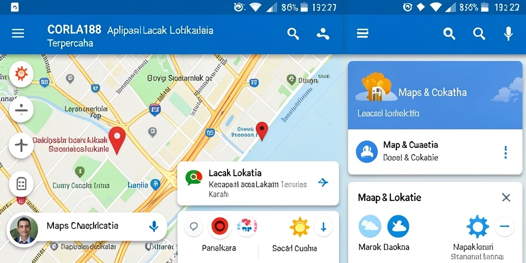 Antarmuka intuitif CORLA188 saat melacak lokasi dengan akurat.