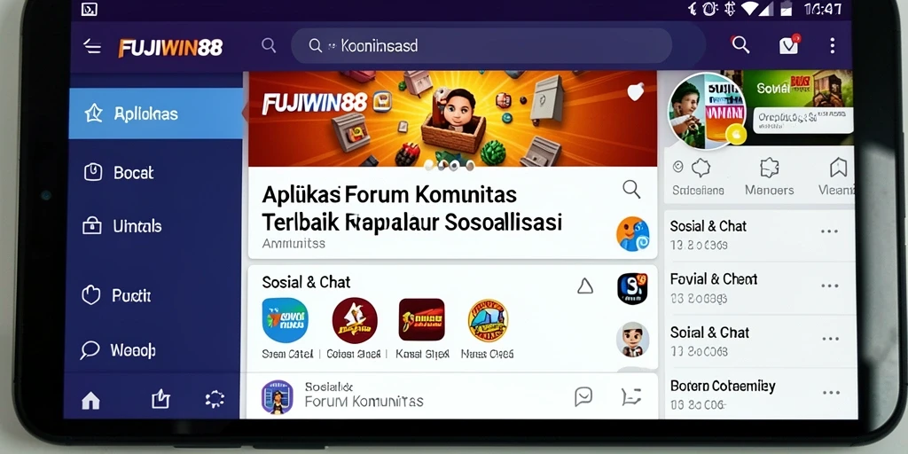 Antarmuka intuitif dan fitur komunitas interaktif FUJIWIN88.