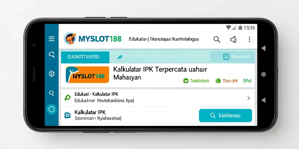 Antarmuka MYSLOT188 menampilkan fungsi Kalkulator IPK yang mudah digunakan.