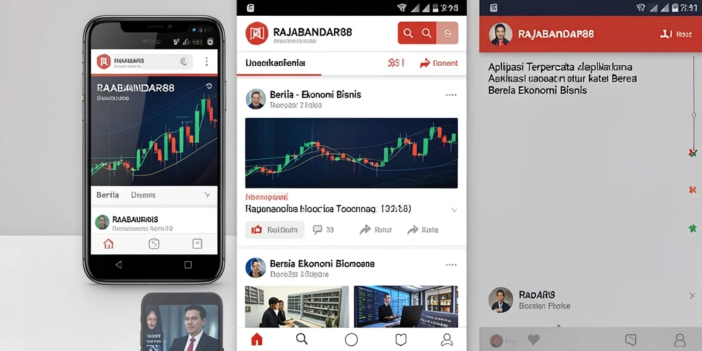 Tampilan utama aplikasi RAJABANDAR88 dengan berita terbaru ekonomi.