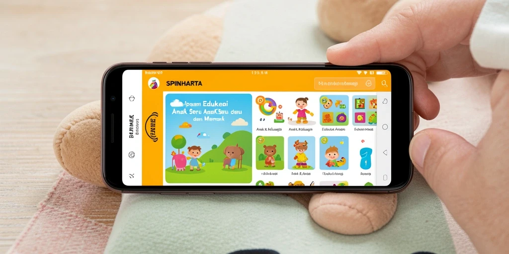 Antarmuka SPINHARTA yang menarik untuk anak-anak belajar dengan cara menyenangkan.