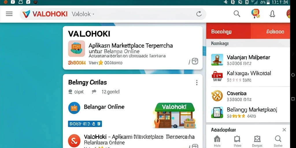 Antarmuka aplikasi VALOHOKI yang user-friendly dan menarik.